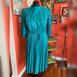 Vintage Doo-Dads Teal Dress
